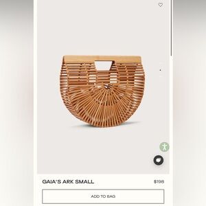 Cult Gaia Small Semi-Circle Bamboo Handbag - Tan